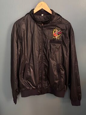 Norman Todd Men's Vintage Miller High Life Black Racer Bomber Jacket XL